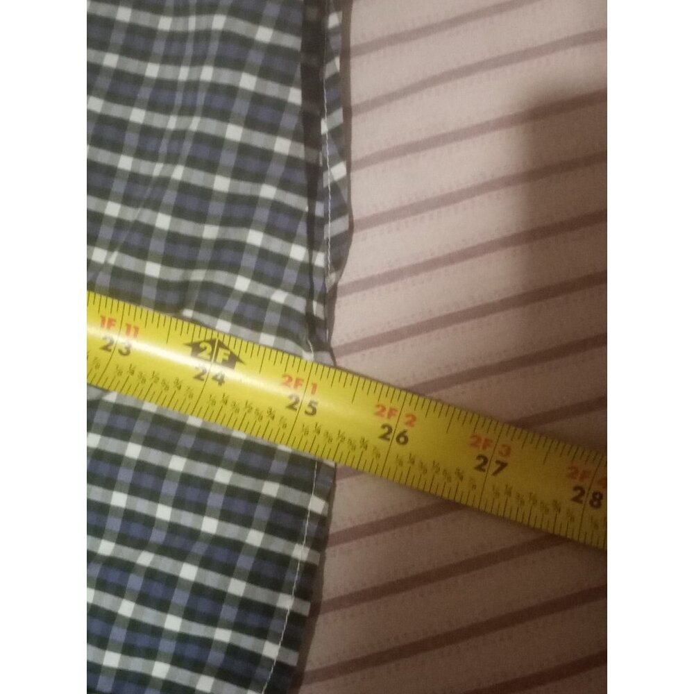 UNTUCKit Men M Blue White Plaid Rocchetta Long Sleeve Button Up Shirt Slim Fit - Picture 12 of 12